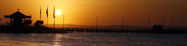 Coucher de soleil sur carrousel