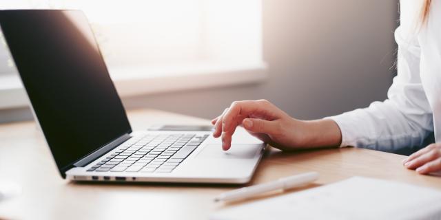 Business Woman Working On Laptop In Her Office Picjumbo Com