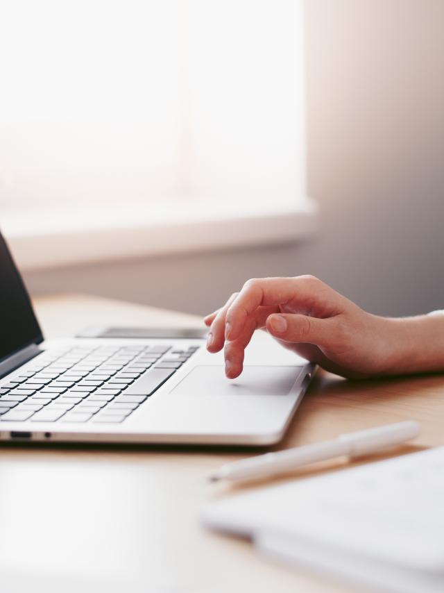 Business Woman Working On Laptop In Her Office Picjumbo Com